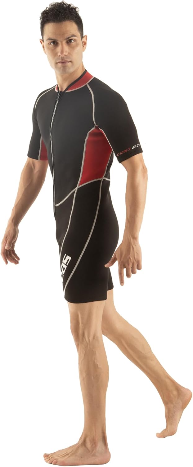 Seac Ciao Man, Kurzarmanzug für Herren aus 2,5 mm-Neopren zum Schnorcheln, Tauchen und andere Wasser