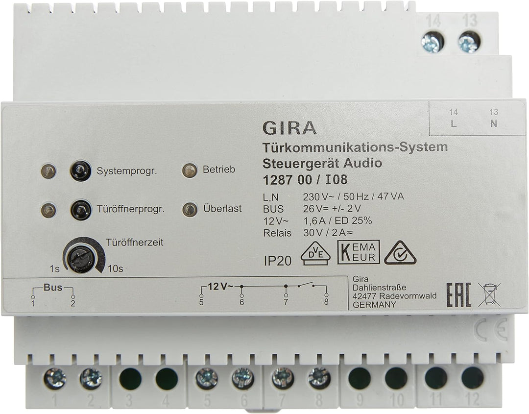 Gira 128700 Steuergerät Audio REG