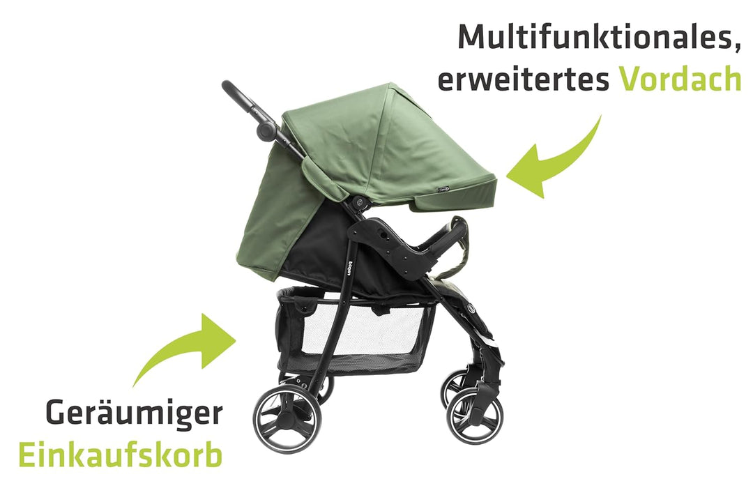 Rapid kinderwagen buggy bis 22 kg, kompakter buggy, klein, leicht und stabil, amortisierte Räder (Ol