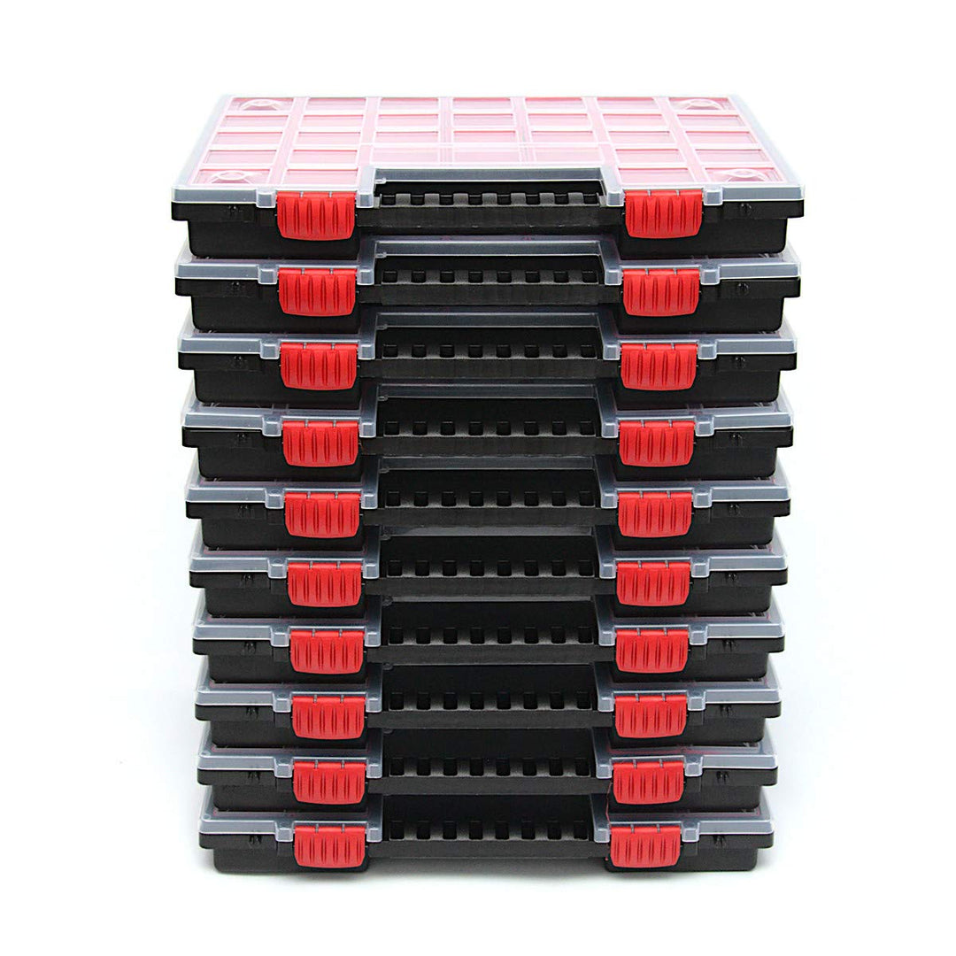 10er Set Sortierbox NORS16 Werkzeug-Organizer Sortimentskasten Kleinteilemagazin Ergonomischer Griff