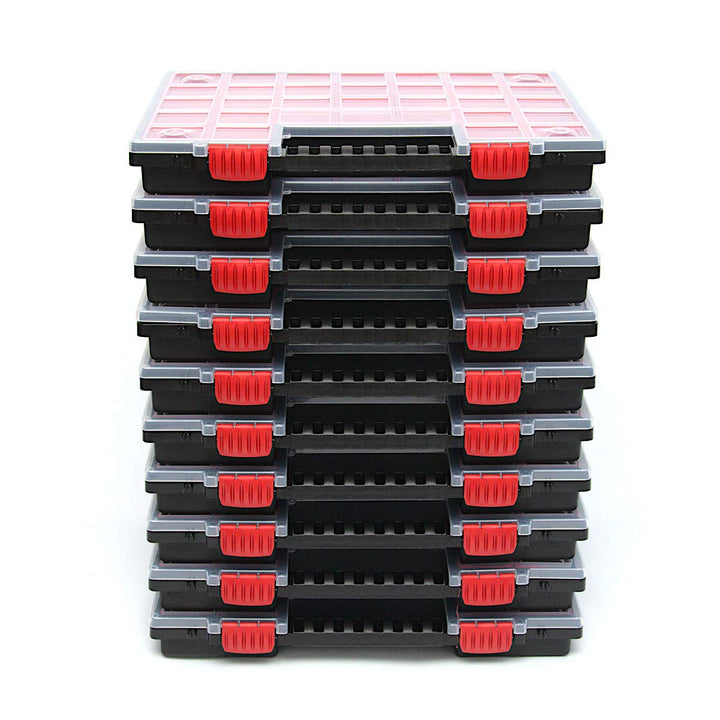 10er Set Sortierbox NORS16 Werkzeug-Organizer Sortimentskasten Kleinteilemagazin Ergonomischer Griff