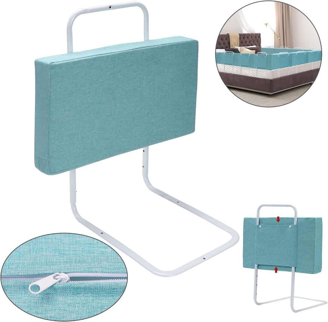 Cecaylie Bettgitter für Kinder, 2*Bettschutzgitter, 28cm(H) Babybettzaun, Weich Perlbaumwolle, Rausf