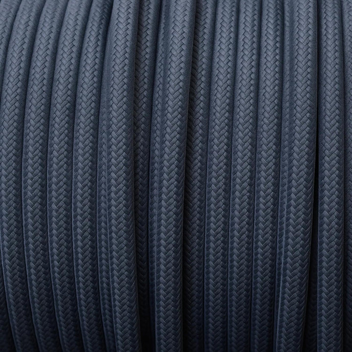 smartect Textilkabel 3-Adrig (3 x 0.75 mm²) Anthrazit, 5 Meter | Vintage Lampenkabel Stoff, Stromkab