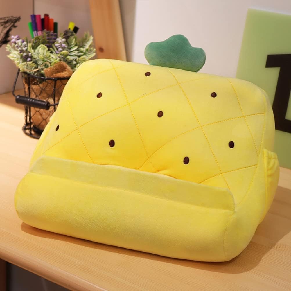 Roexboz Tablet Halter Kissen, Lesekissen, Leseständer, Obstkissenhalter, Plüschhalter für Bett Sofa