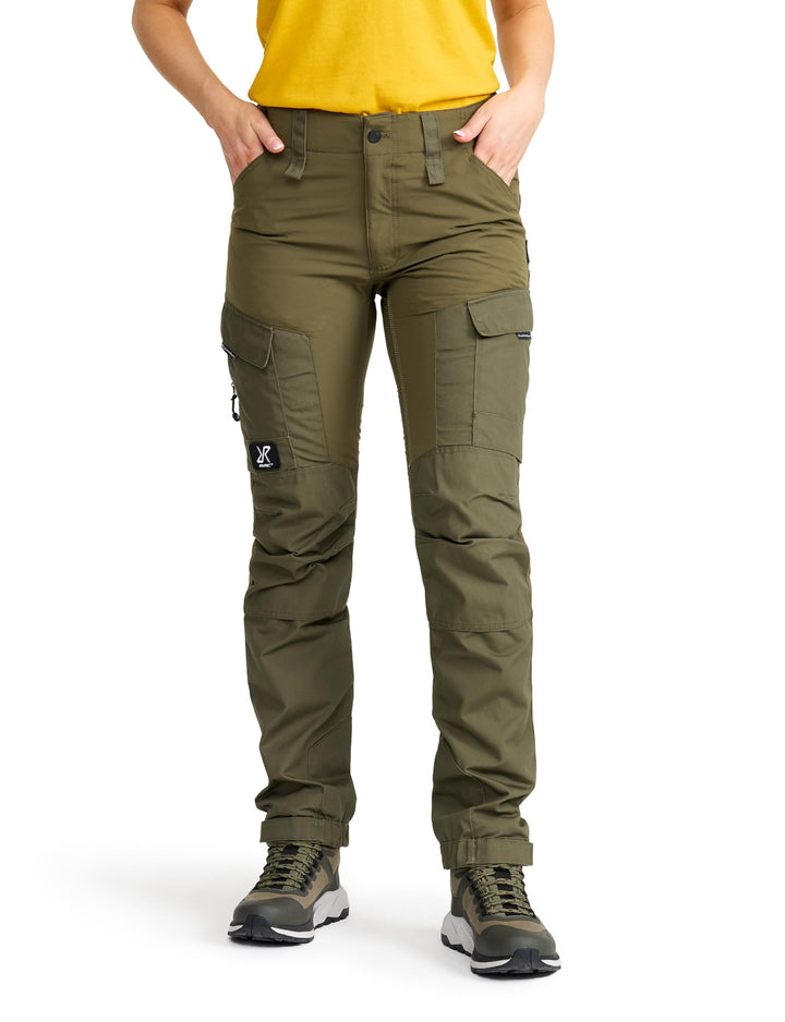 RevolutionRace Damen RVRC GP Pants, Hose zum Wandern und für viele Outdoor-Aktivitäten M Olive Night