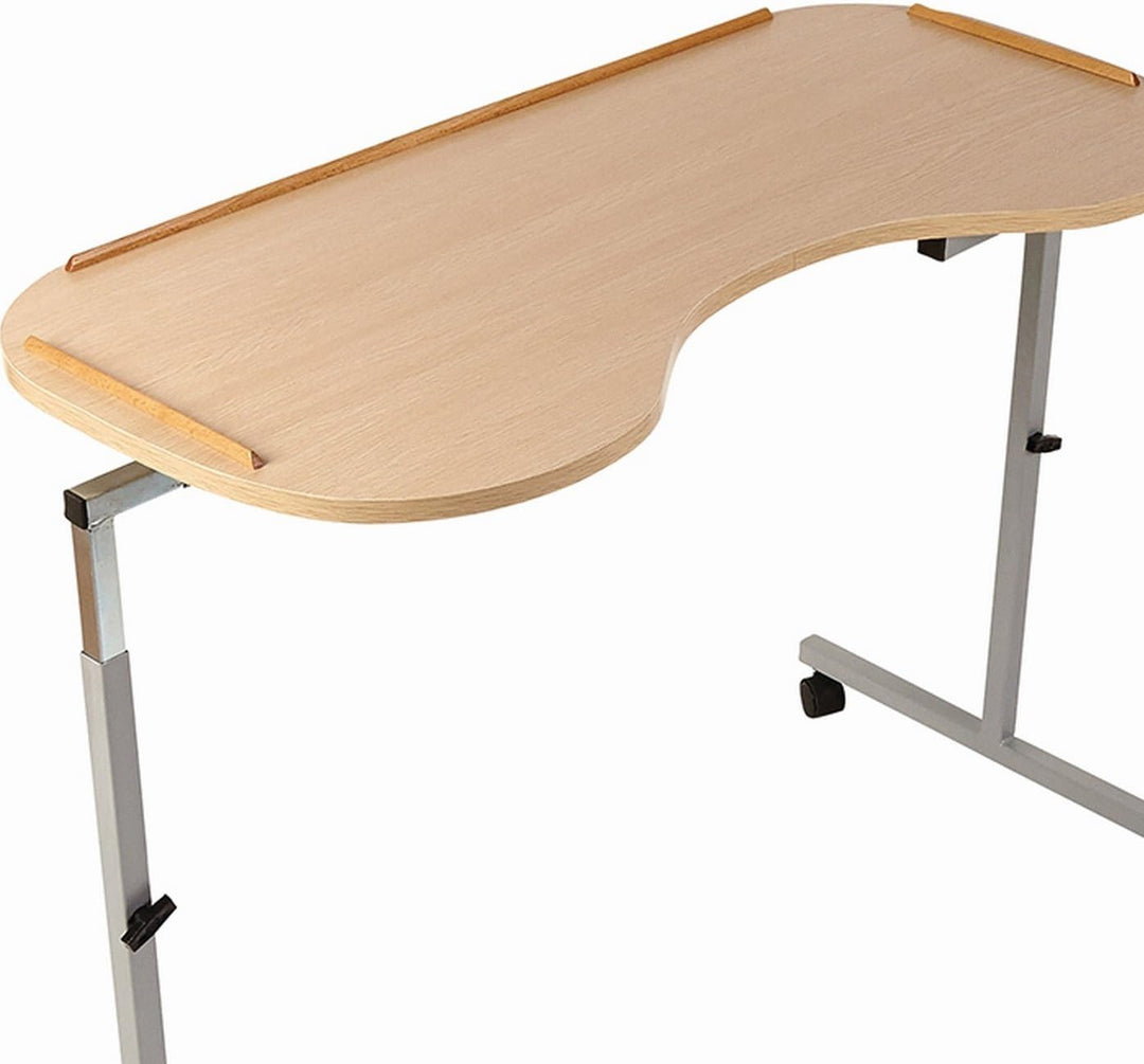 NRS Healthcare M99394 verstellbarer, ergonomisch angepasster Betttisch mit feststellbaren Rollen