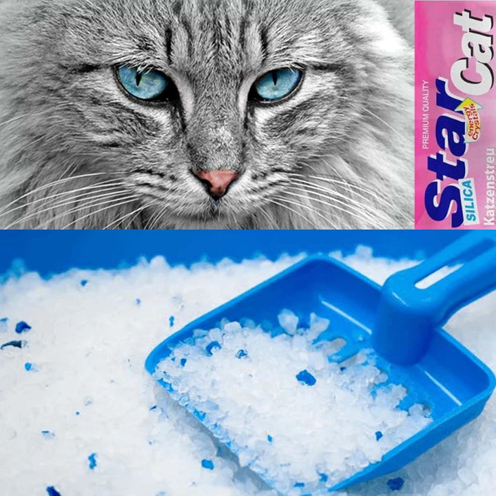 Star Cat Silikat Hygiene Katzenstreu vom PowerCat Hersteller 12x 5L (60L) mit Magic Power Clean Crys