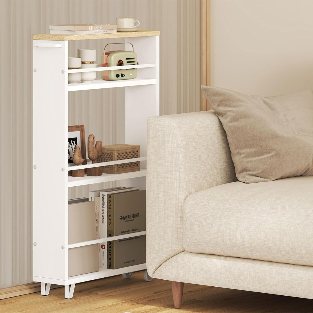 WOLTU Küchenwagen mit 3 Ebenen, Küchenregal Servierwagen Nischenregal mit Rollen, Rollwagen Rollcont