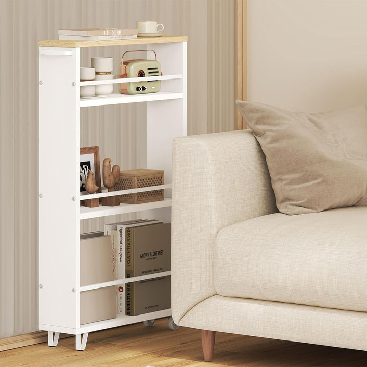 WOLTU Küchenwagen mit 3 Ebenen, Küchenregal Servierwagen Nischenregal mit Rollen, Rollwagen Rollcont