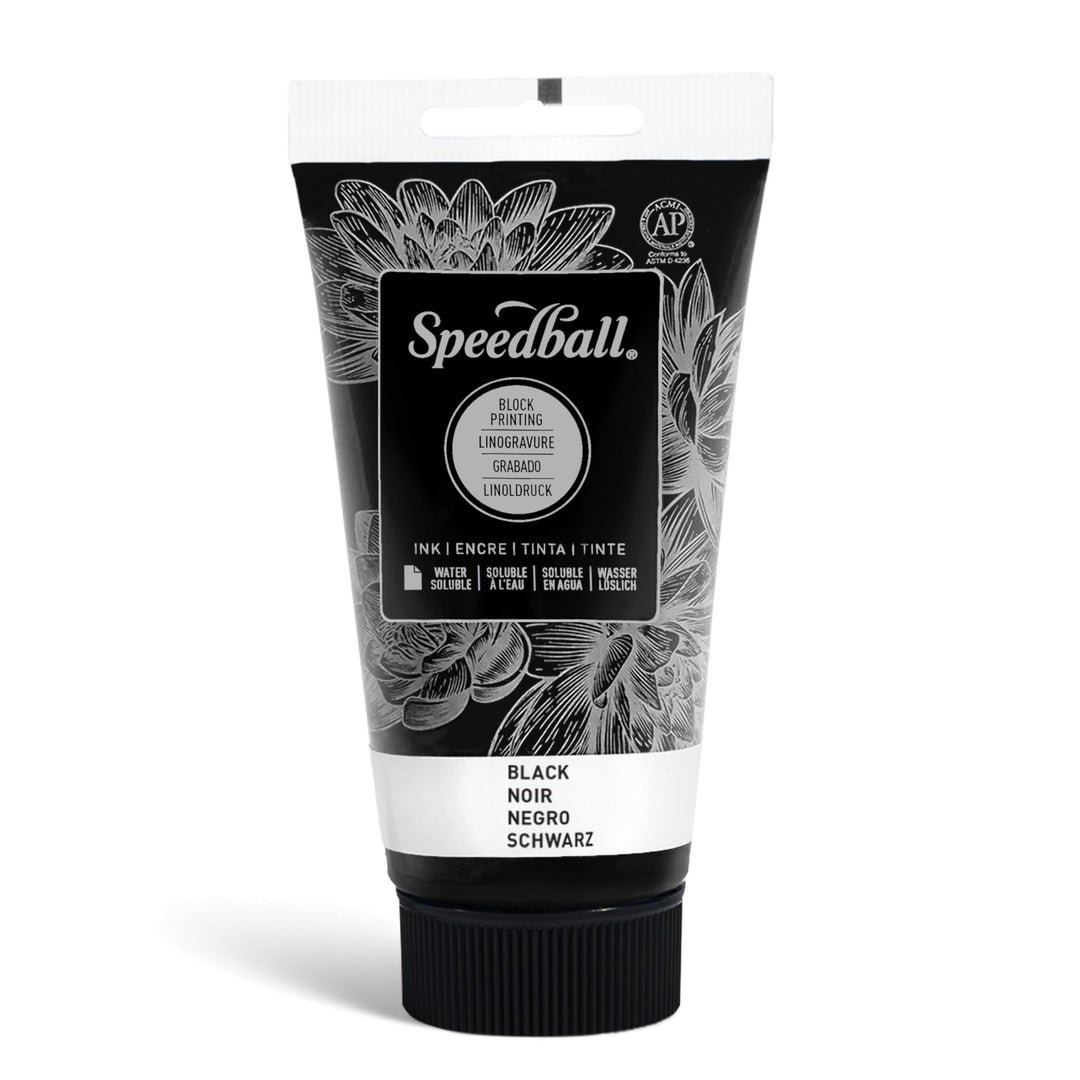 Speedball Water Soluble Block Printing Ink, Black, 2-1/2 Ounces - 380663 schwarz, schwarz