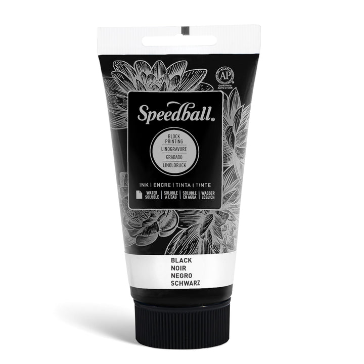 Speedball Water Soluble Block Printing Ink, Black, 2-1/2 Ounces - 380663 schwarz, schwarz