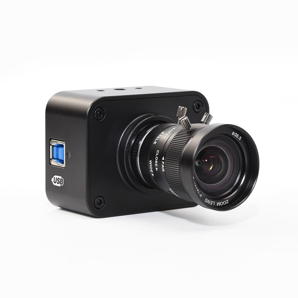 MOKOSE 4K USB Kamera, USB3.0 Webcam mit manuellem Fokus und 5-12mm-Zoomobjektiv, IMX678 1/1.8" 8MP S