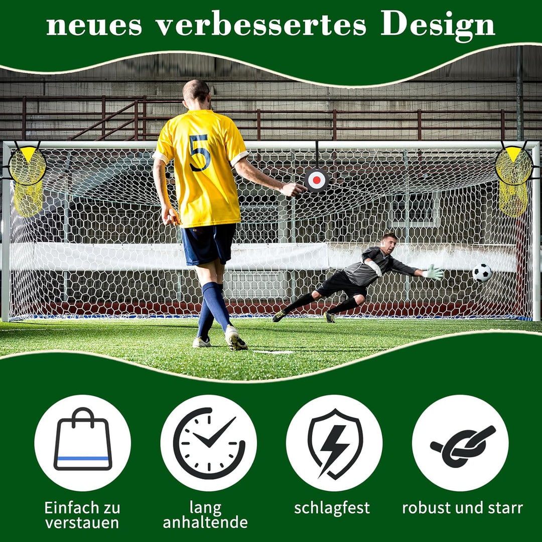 3Stk Fussball Trainingszubehör Inklusive Torwand für Fussballtor und Fussballtore für Garten Kinder,