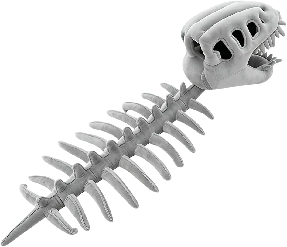 Dinosaurier Skelett Kostüm, Spinosaurus Plüsch Dino Outfit Grau – 100 Cm, Grau – 100 Cm