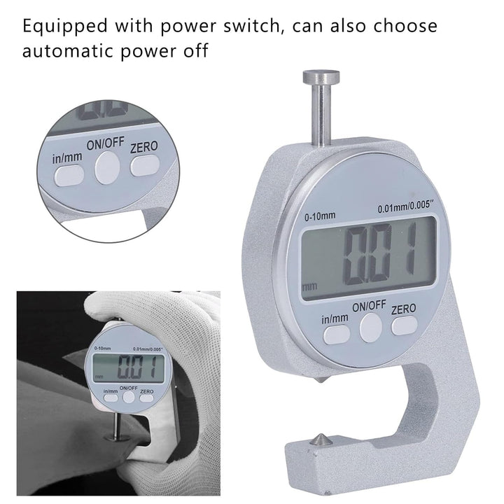 LiebeWH Digitales Dickenmessgerät 0-10 Mm Messbereich Elektronischer Mini-Messschieber Dickenmesser