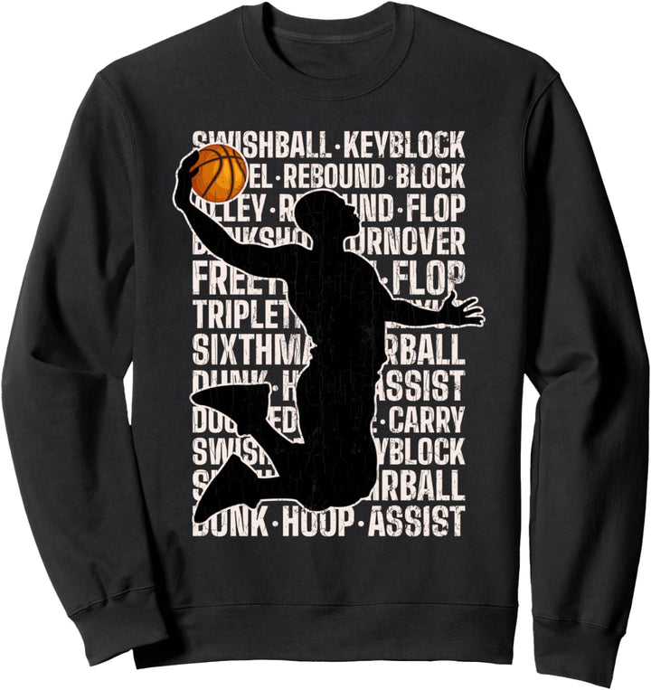 Lustiges Basketball Design für Spieler und Trainer Sweatshirt
