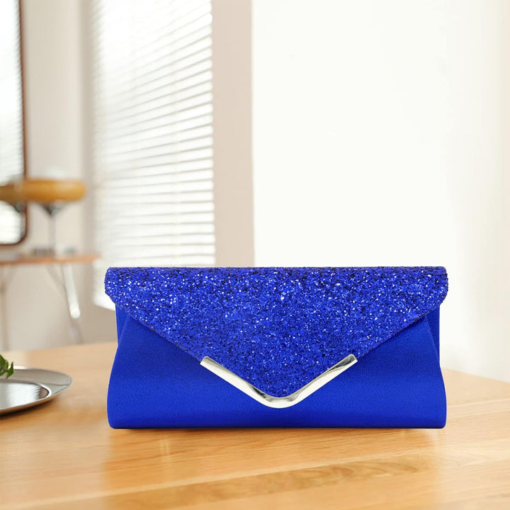 CORIOS Damen Clutch Tasche Envelope Abendtasche Pailletten Henkeltasche Glitzer Hochzeit Brautbörse