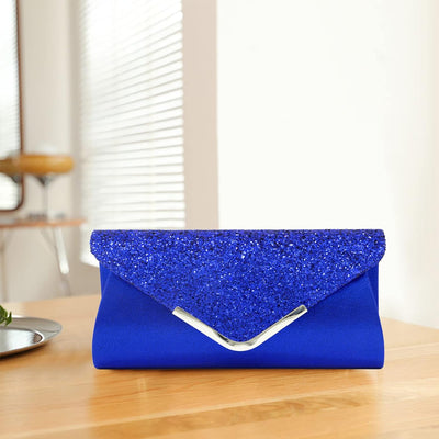 CORIOS Damen Clutch Tasche Envelope Abendtasche Pailletten Henkeltasche Glitzer Hochzeit Brautbörse