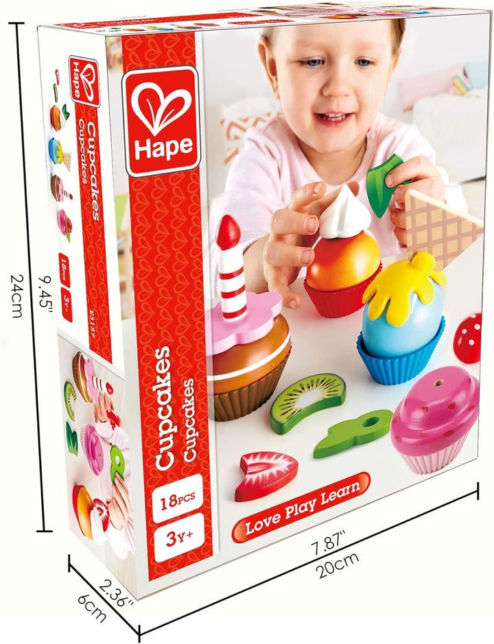Hape E3157 - Cupcakes, Küchenspielzeug, Bunt