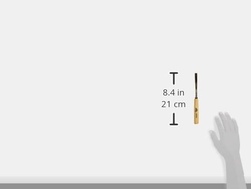 STUBAI Stemmeisen Stechbeitel Serie 52 - Form 42 | Gebogener Gaissfuss 8 mm, mit Holzgriff, für Kerb