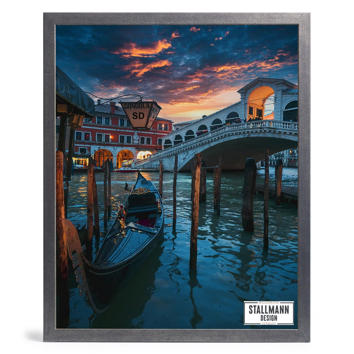 Stallmann Design Bilderrahmen 50x60 cm stahl Holz mit Acrylglas Rahmen-Breite 20mm Posterrahmen Wech