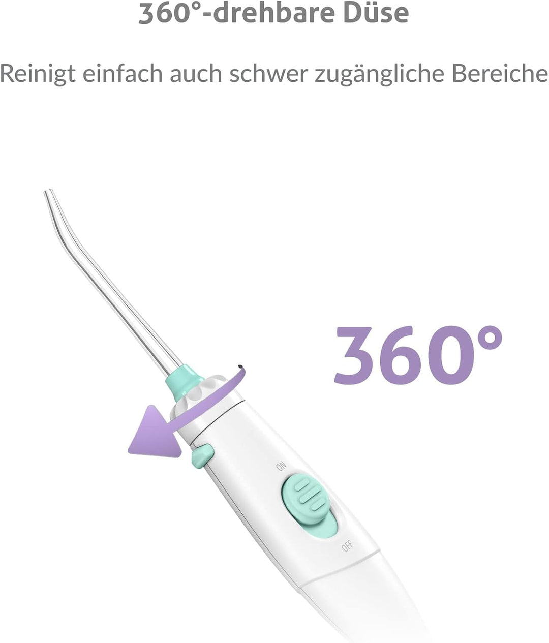 TrueLife AquaFloss Station Munddusche elektrisch für eine perfekte Zahnhygiene, 600 ml Wassertank, Z