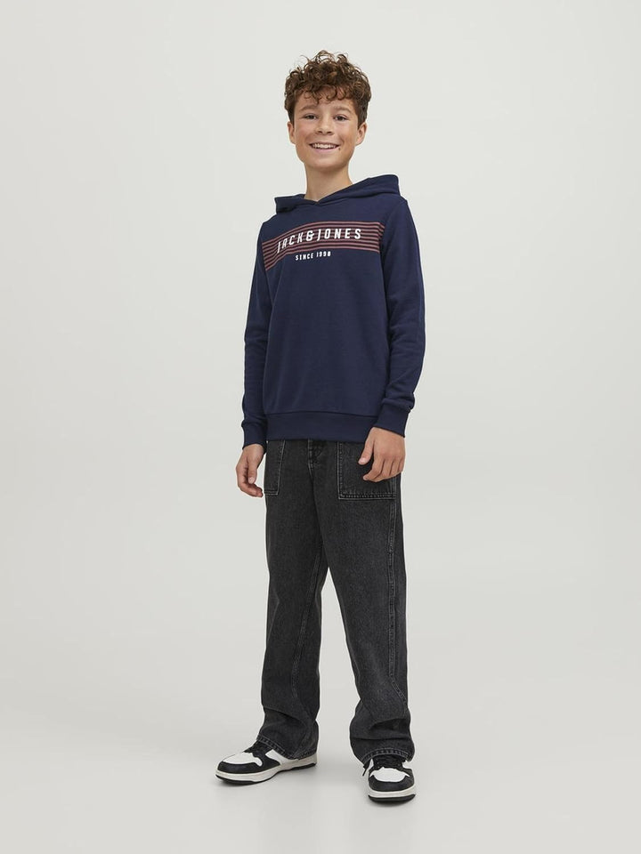JACK&JONES JUNIOR Jungen Jcoplanet Sweat Hood FST Jnr Kapuzenpullover 140 Navy Blazer, 140 Navy Blaz
