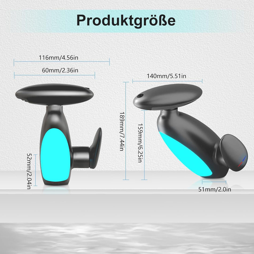 Wasserhahn Bad, 4 modus wasserhahn, Kreativer Waschtischarmatur mit Wasser Temperaturwechselnde Bele
