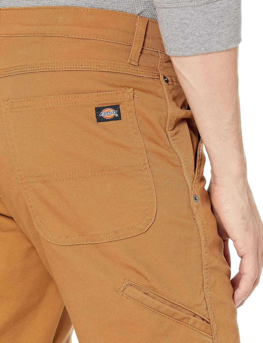 Dickies Herren Tough Max Duck Hose mit Zwei Knien Arbeitshose XL Stonewash Brown, XL Stonewash Brown