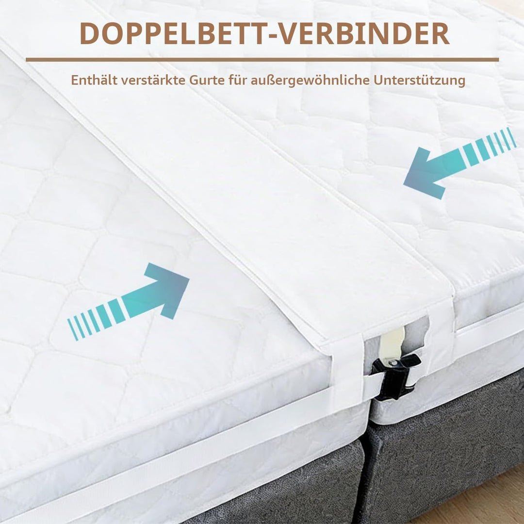 Liebesbrücke für Matratzen mit Spanngurt, Set Matratzenkeil Ritzenfüller, Matratzenkeil Ritzenfüller