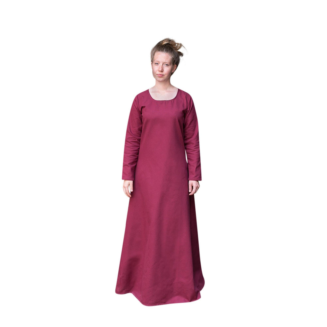 Mittelalter Unter Kleid Freya Kostüm Bordeaux Zubehör Baumwolle - S, S