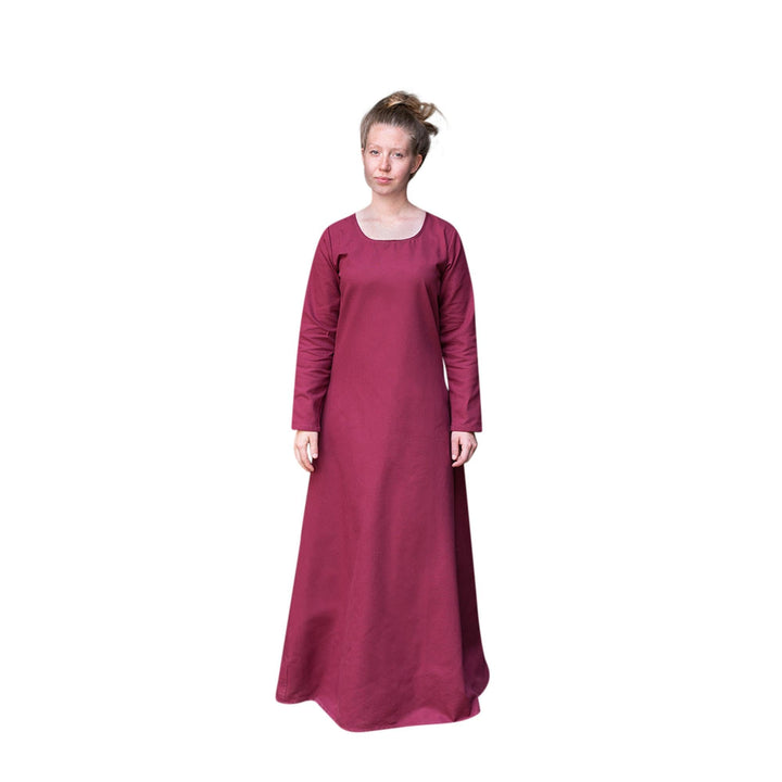 Mittelalter Unter Kleid Freya Kostüm Bordeaux Zubehör Baumwolle - S, S