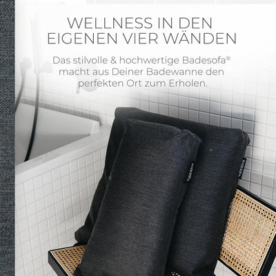 BADESOFA® Fusskissen | Premium-Qualität | Badewannen-Kissen für bequemes Baden | Made in EU | Badewa