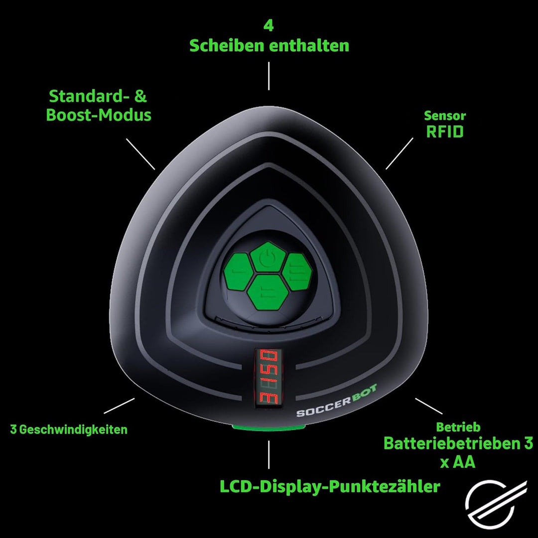 Soccer Bot Smart Ball, Roboter für den Innenbereich, Solo oder Multiplayer, ab 3 Jahren, MR100, Schw