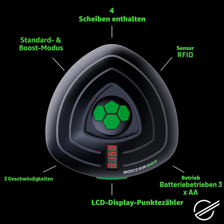 Soccer Bot Smart Ball, Roboter für den Innenbereich, Solo oder Multiplayer, ab 3 Jahren, MR100, Schw