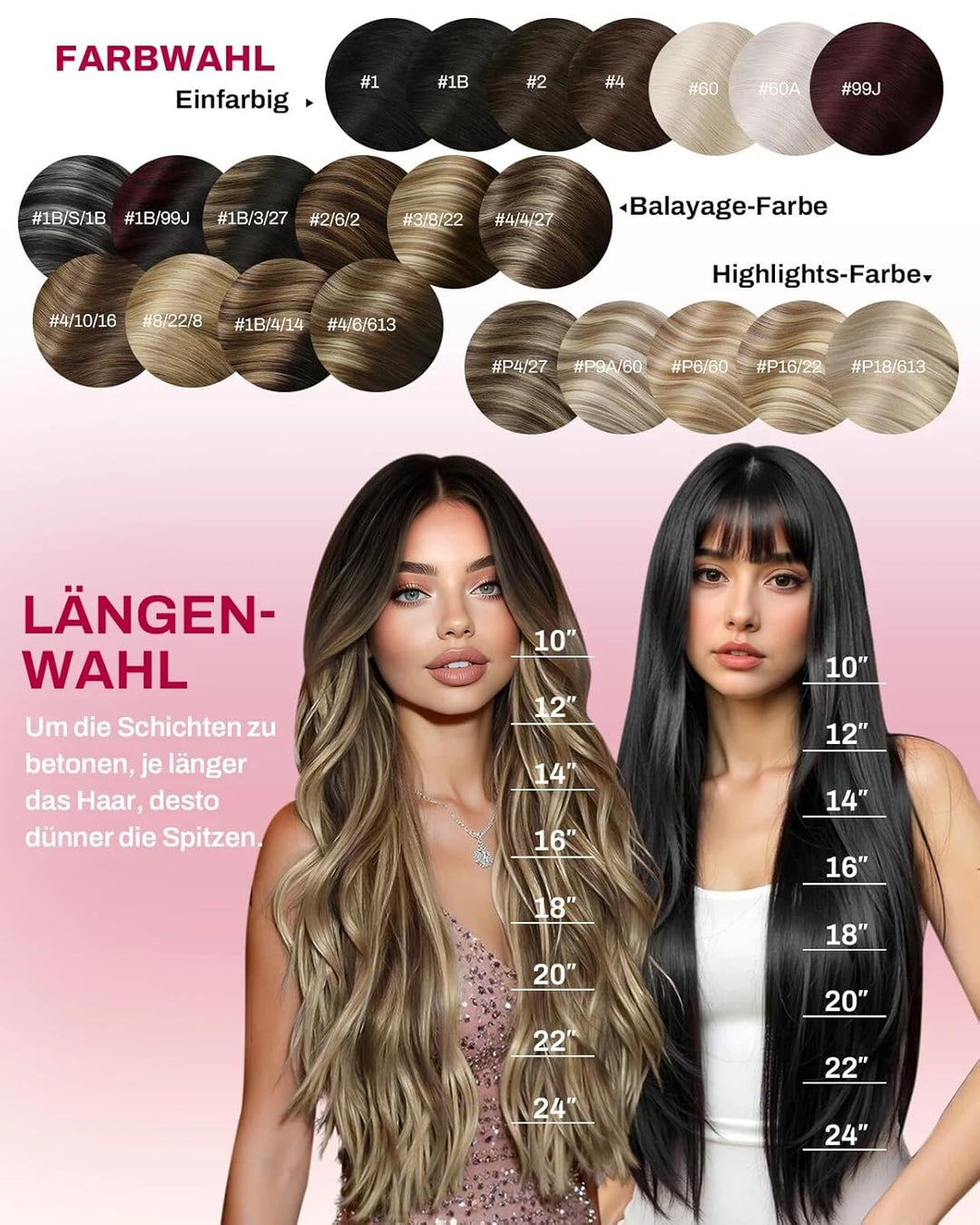 Moresoo Extensions Clip in Echthaar Schwarz Doppelt Tressen Extensions Echthaar Clip in Pechschwarz