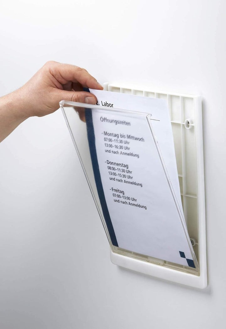 Durable Türschild Click Sign A4, zum Ankleben oder Anschrauben, weiss, 486702 210 x 297mm (B x H) we