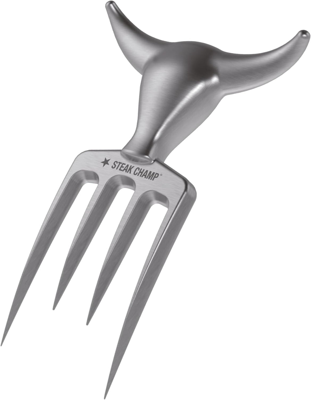 Steak Champ Bull Fork Fleischgabel, 16,5 cm: Massive Serviergabel, Tranchierbesteck, mit Zinklegieru