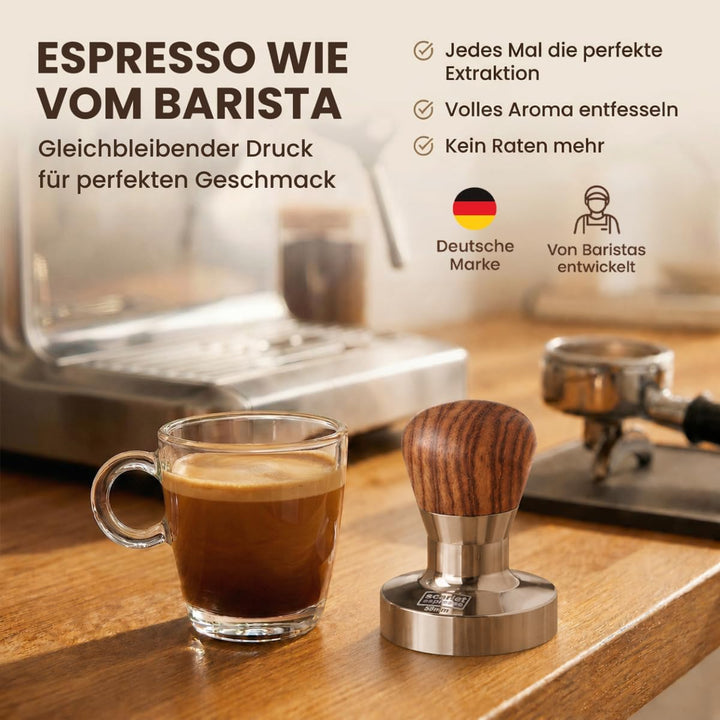 scarlet espresso | Tamper »Passion« für Barista; mit ergonomischem PVC- oder Edelholzgriff nach Wahl