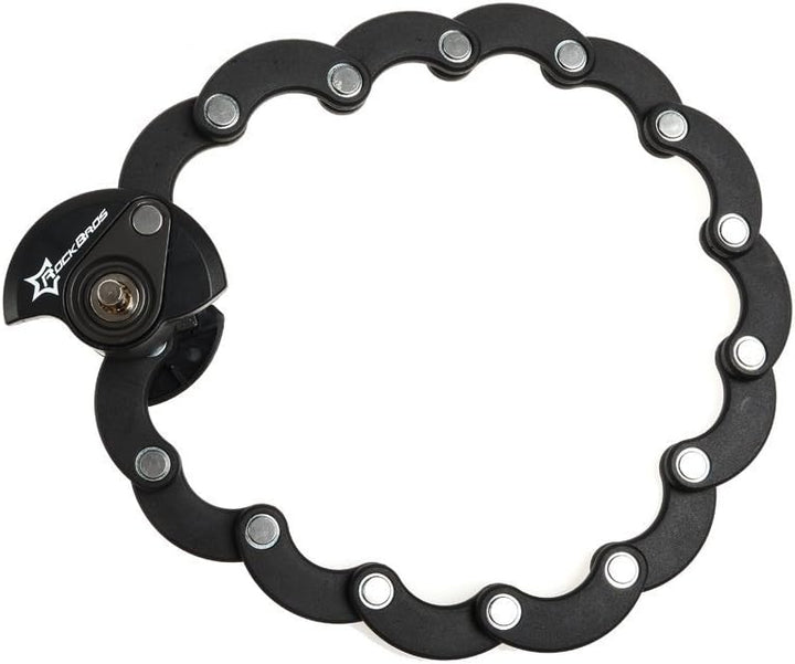 ROCKBROS Kettenschloss Fahrradschloss Anti-Diebstahl Faltbar Radfahren Schlösser Schwarz
