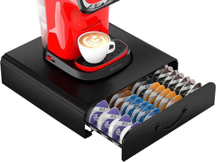 64 Kapsel kapselhalter für Tassimo Kapselschublade Schublade, Metall Kaffeekapselhalter Kapselspende