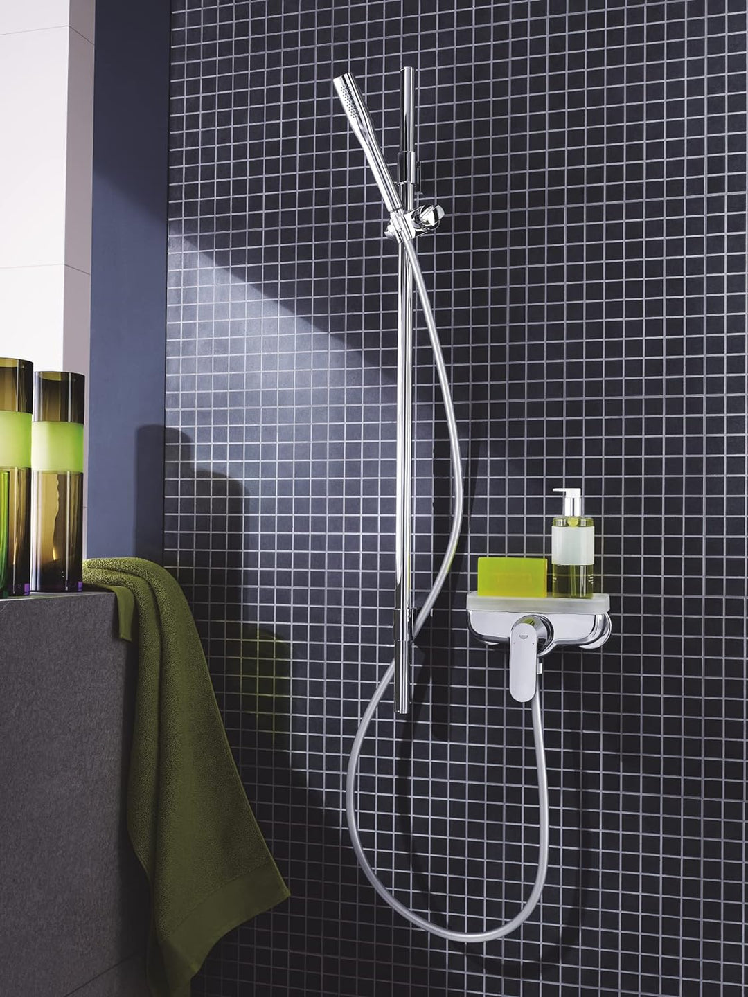 GROHE Eurosmart Cosmopolitan Badarmaturen - Einhand-Brausebatterie (DN 15, Wandmontage) chrom, 32837