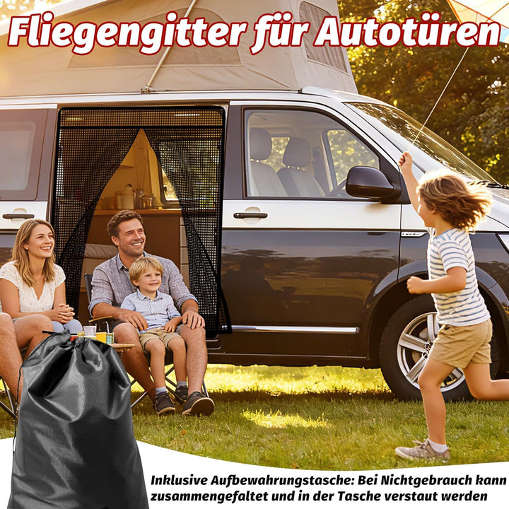 Magnetic Mosquito Net Compatible with VW Bus T5 T6 for Sliding Door, Car Fly Screen with Insect Prot