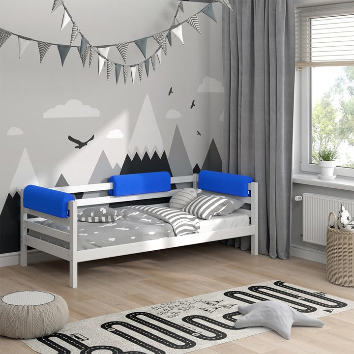 VitaliSpa Bettkantenschutz Bettumrandung Kinderbett Kantenschutz Babybett (Blau), Blau