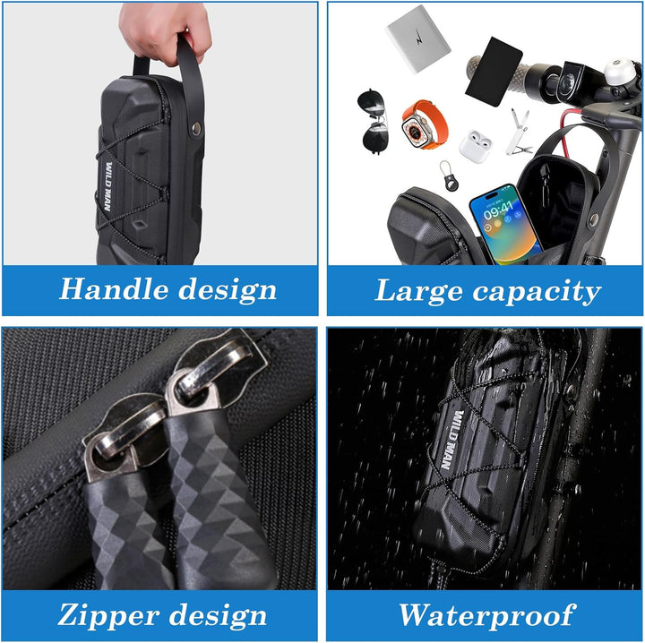 E Scooter Tasche, 2L wasserdichte Lenkertasche Escooter mit Multicolor Elastische Kordel Schnellvers