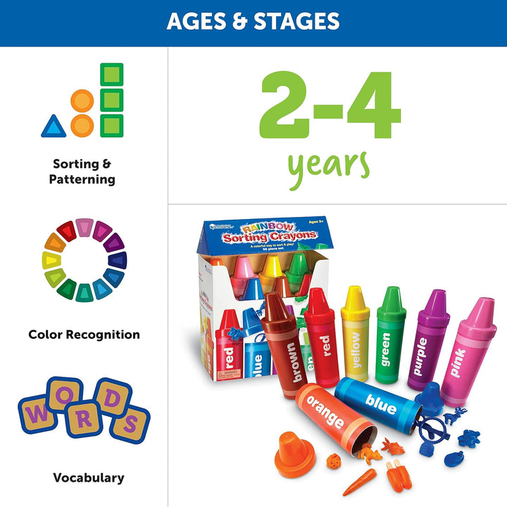 Learning Resources Sortierstifte in Regenbogenfarben Buntstifte, Buntstifte