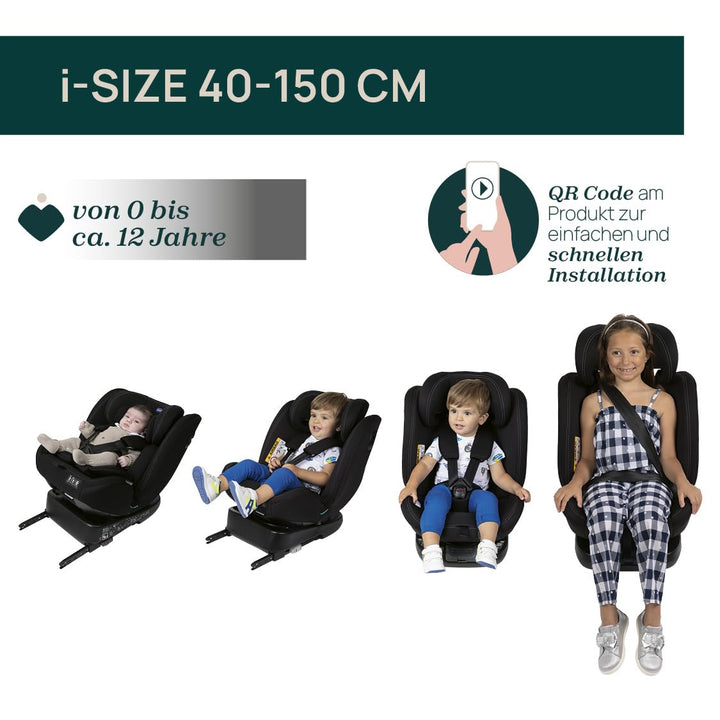 Chicco Unico Evo I-Size, Autositz 0-36 Kg, homologiert ECE R129/03, Isofix 360° drehbar und neigbar,
