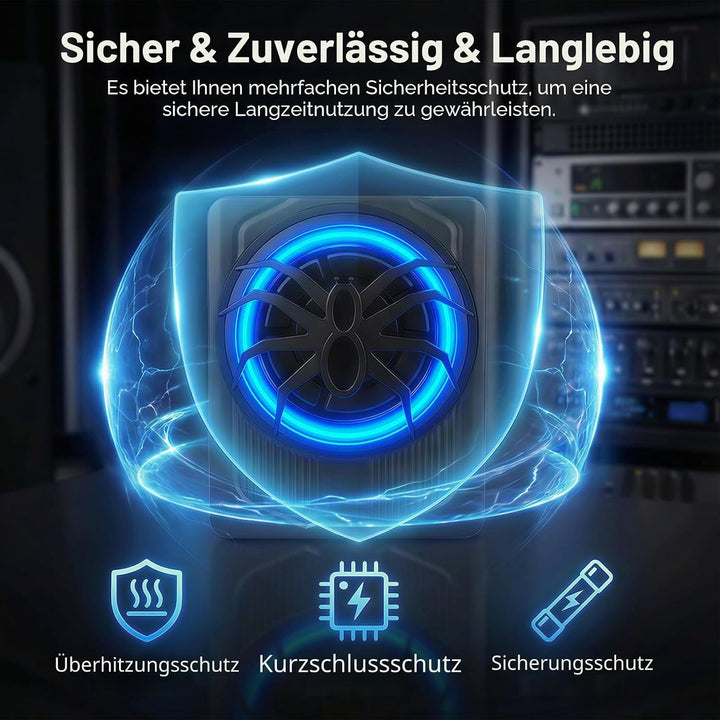 OiLiehu Untersitz Auto Subwoofer 1000W, 10" Schlanker Auto Subwoofer mit Stereo-Surround-Sound, Inte