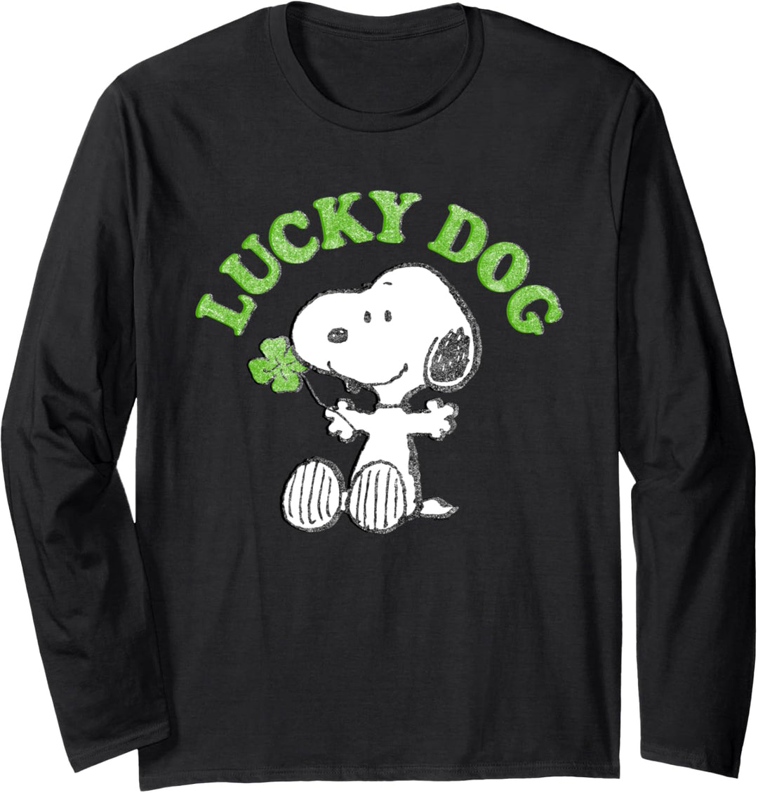 Peanuts Snoopy Lucky Dog Clover Langarmshirt Langarmshirt