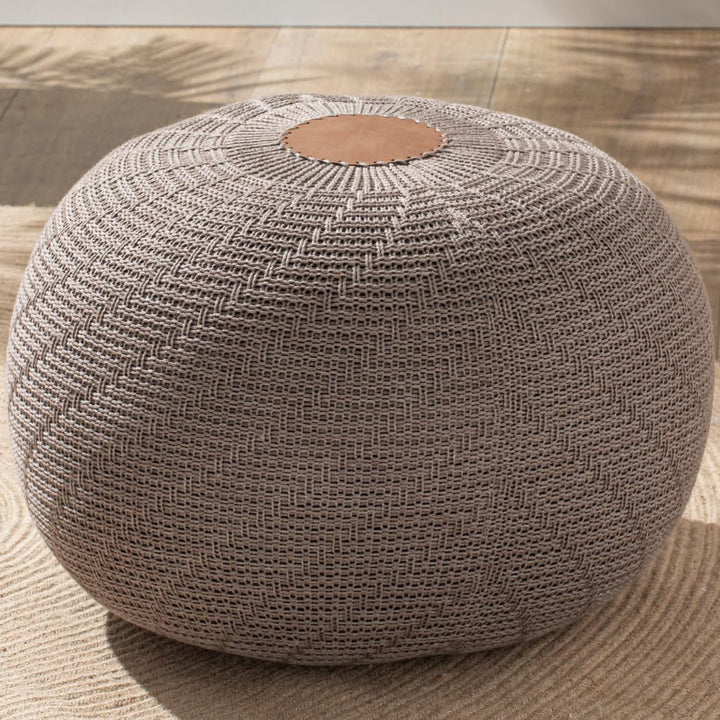 ENGLISH HOME Pouf Hocker, Rund Sitzpouf, Sitzhocker, Sitzpuff, Fusshocker, Strick Puff Hocker für Wo
